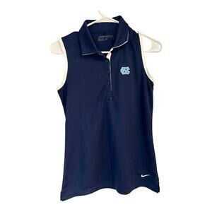 NikeGolf Dri-FIT polo Women’s Navy University North Carolina Tar‎ Heels Logo. SM